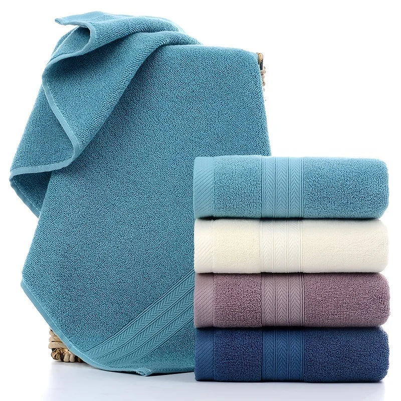 1/4 Pack Soft Cotton Towel Set (35x75cm), Space-Themed Striped Hand Towel, Absorbent Wash Cloth for Bath Face Gym Spa Use