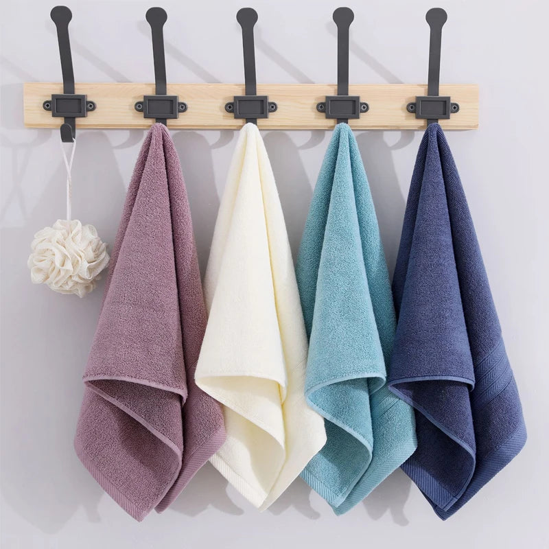 1/4 Pack Soft Cotton Towel Set (35x75cm), Space-Themed Striped Hand Towel, Absorbent Wash Cloth for Bath Face Gym Spa Use