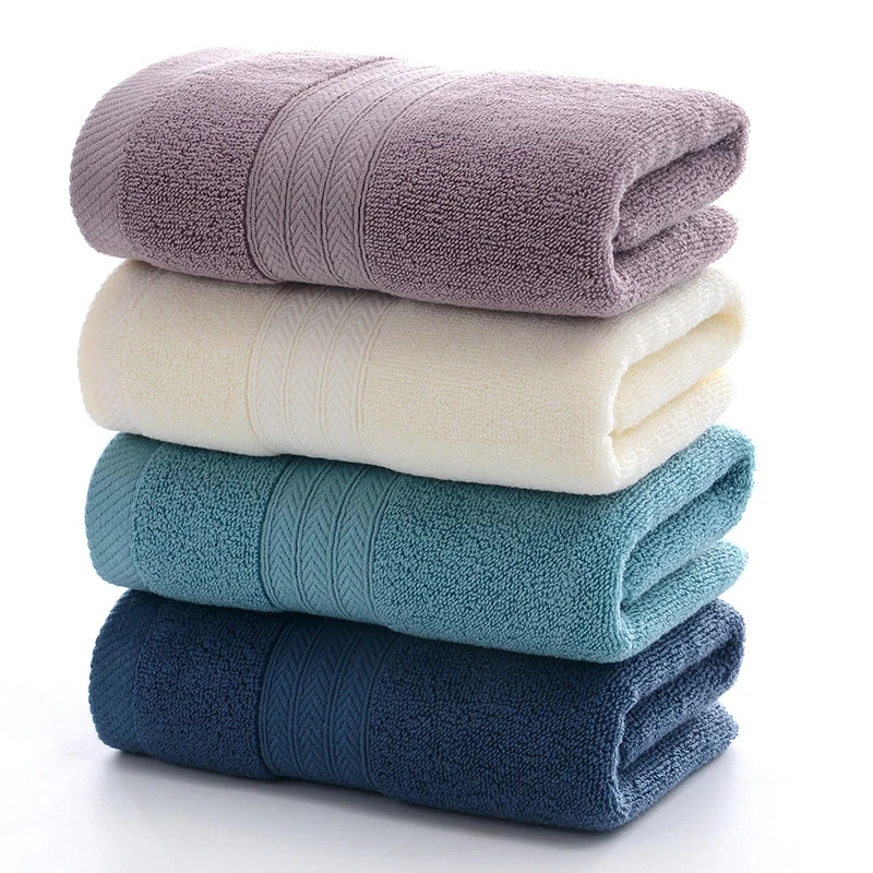 1/4 Pack Soft Cotton Towel Set (35x75cm), Space-Themed Striped Hand Towel, Absorbent Wash Cloth for Bath Face Gym Spa Use