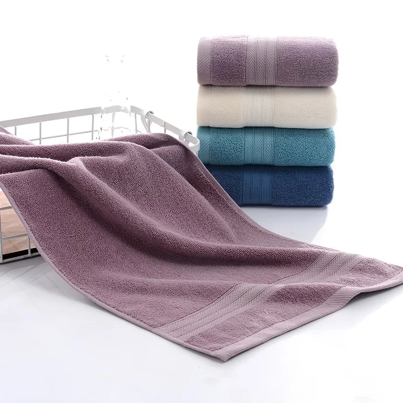 1/4 Pack Soft Cotton Towel Set (35x75cm), Space-Themed Striped Hand Towel, Absorbent Wash Cloth for Bath Face Gym Spa Use