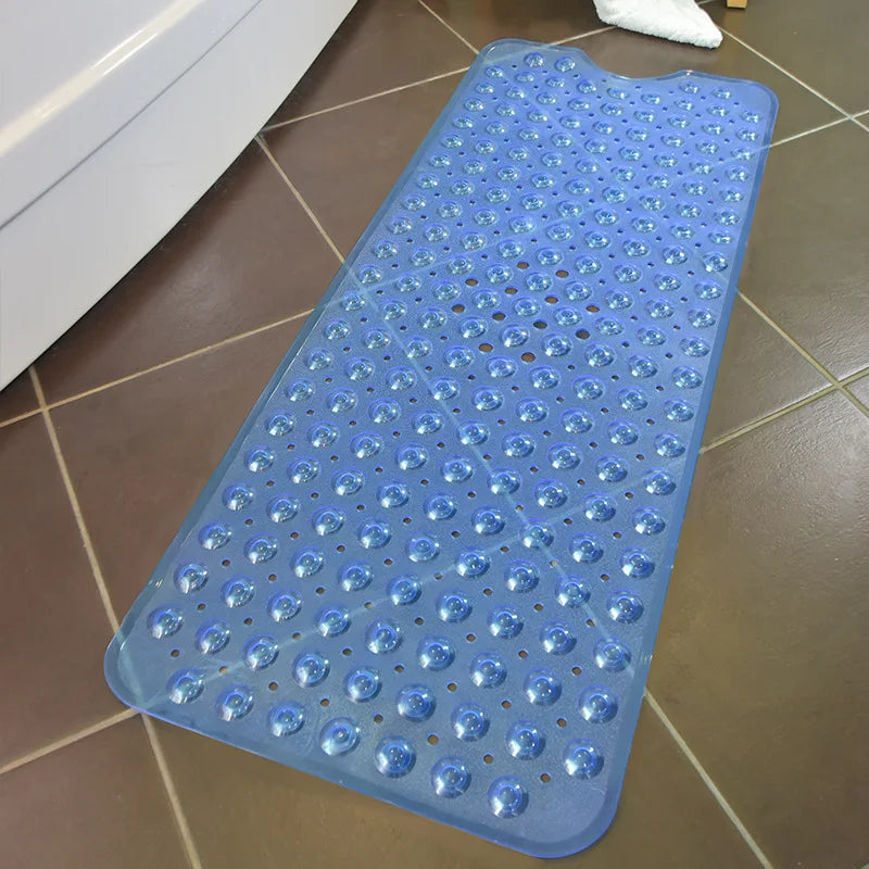 Non-Slip Bathtub Mat Shower Mat with Drain Holes and Suction Cups Machine Washable Household Bathroom Shower Carpet Bathroom