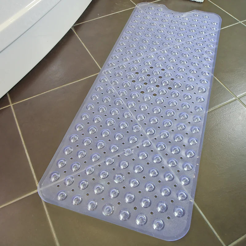 Non-Slip Bathtub Mat Shower Mat with Drain Holes and Suction Cups Machine Washable Household Bathroom Shower Carpet Bathroom