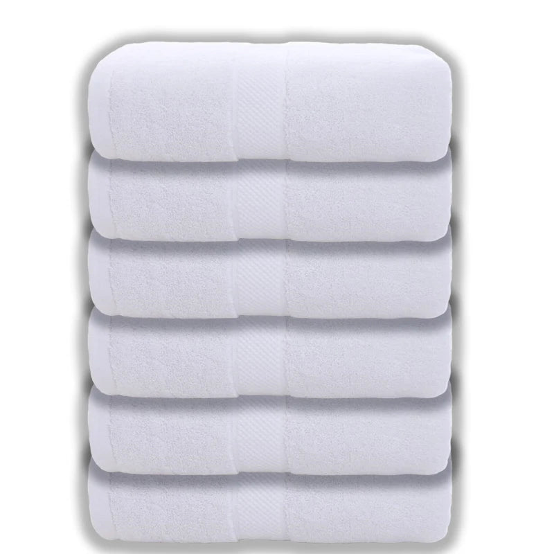 2/4/6pcs Cotton White Face Towels Set Soft Feel Hotel Towel Adult's and Children's Soft Comfortable Strong Water Absorption