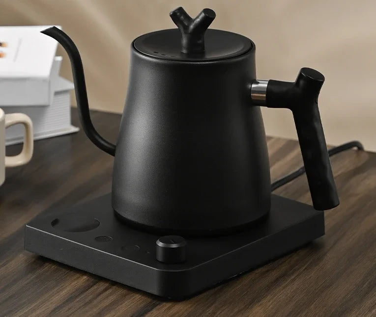 1000W Electric Gooseneck Kettle 1000ml 304 Stainless Steel Coffee Pot Intelligent Constant Temperature LED Display for CoffeeTea