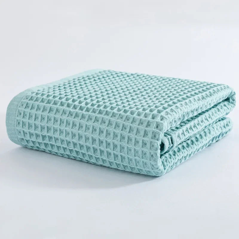 100% Cotton Bath Towel Set for Adult Child Super Absorbent Soft Bathroom Waffle Towel Solid Color Kitchen Clean Towels