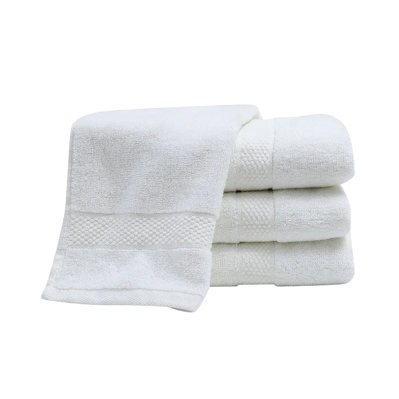 2/4/6pcs Cotton White Face Towels Set Soft Feel Hotel Towel Adult's and Children's Soft Comfortable Strong Water Absorption