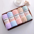 Adult quick-drying towel set, simple, absorbent, soft, for face and hands, 5-piece coral fleece towels.