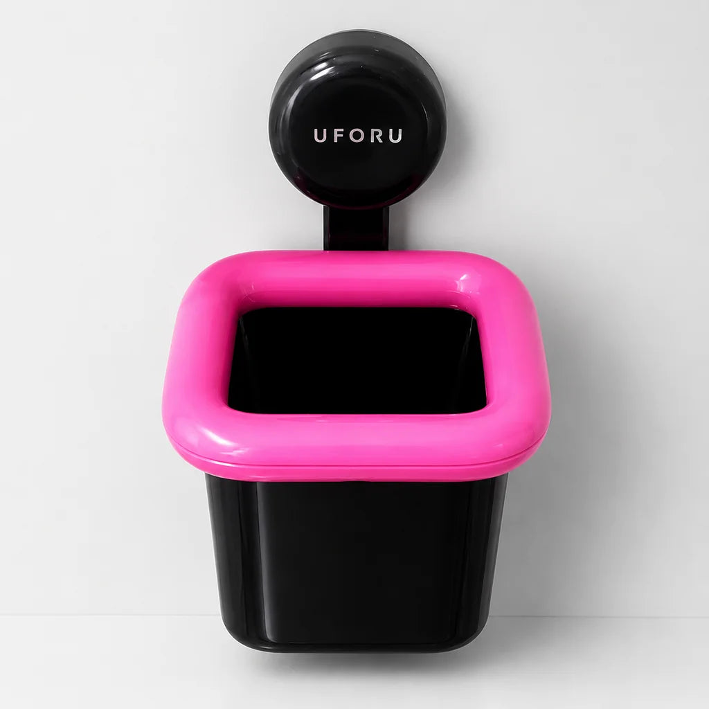 Punch‑Free Suction Cup Wall Mount Storage Holder, Wall Hanging Mini Organizer Cup for Makeup Brushes Toothbrush Small Sundries, Removable Suction Storage Bin for Bathroom Vanity Kitchen