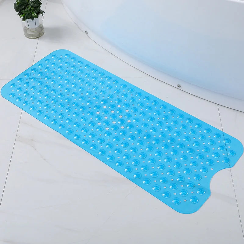Non-Slip Bathtub Mat Shower Mat with Drain Holes and Suction Cups Machine Washable Household Bathroom Shower Carpet Bathroom