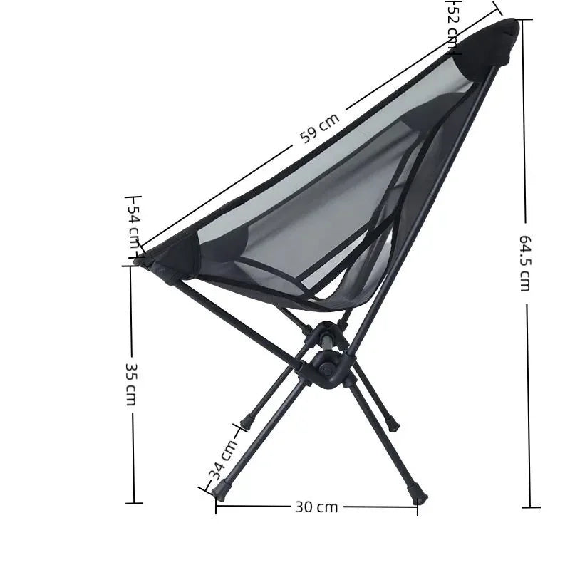 Portable Breathable Moon Chair for Outdoor Camping Fishing - Aluminum Alloy Mesh Anti-Sinking Lightweight Chair