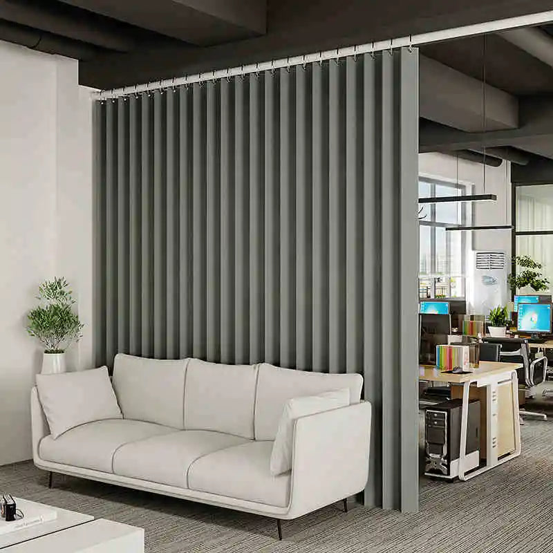 Extra Large Room Divider Curtain for Living Room,Pleated Folding Curtain,Lower Noise Privacy Curtain with Hook for Bedroom