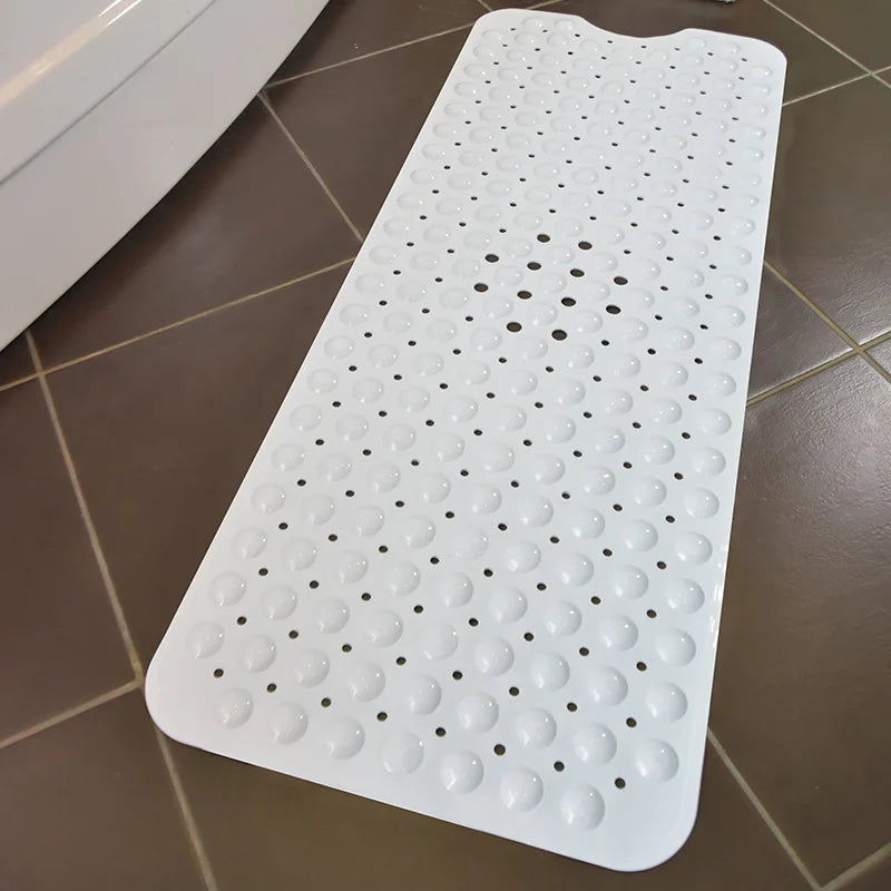 Non-Slip Bathtub Mat Shower Mat with Drain Holes and Suction Cups Machine Washable Household Bathroom Shower Carpet Bathroom