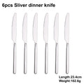 4/6/12/16/18/20/24Pcs Cutlery Set Stainless Steel 304 Tableware Western Knife Fork Spoon Set Mirror Sliverware Dishwasher Safety