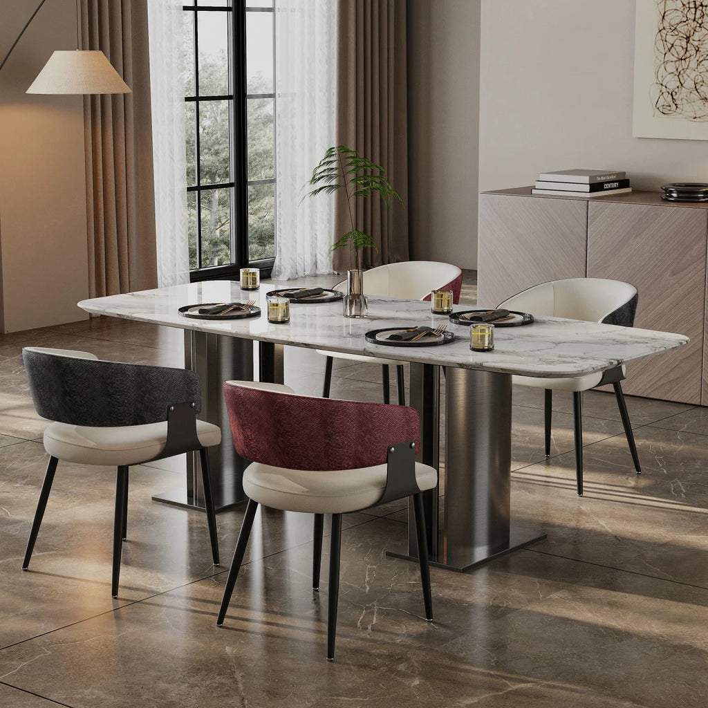 1 Or 2PCS Dining Chairs Comfort Upholstered Padded Kitchen Dining Room Chairs for Restaurant Homes Wide Seat Excluding Tables