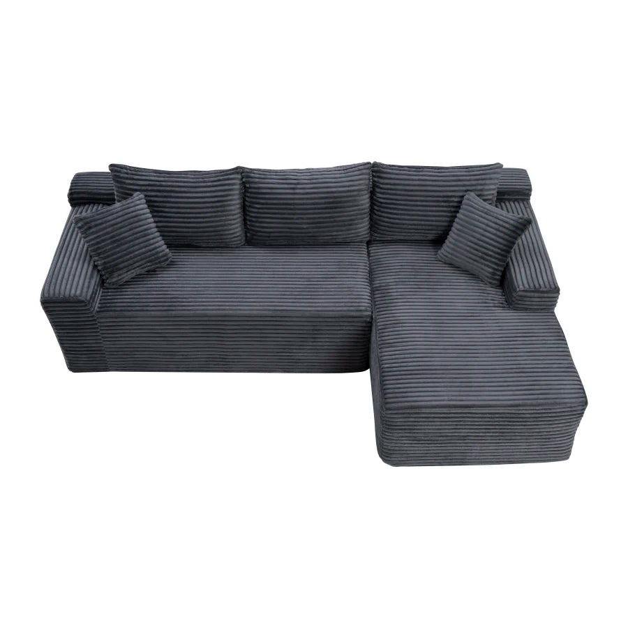 106.3" Cloud Modular Sectional Sofa Couch with L-Shape Chaise, Modern Minimalist Upholstered Couches for Living Room Bedroom, D
