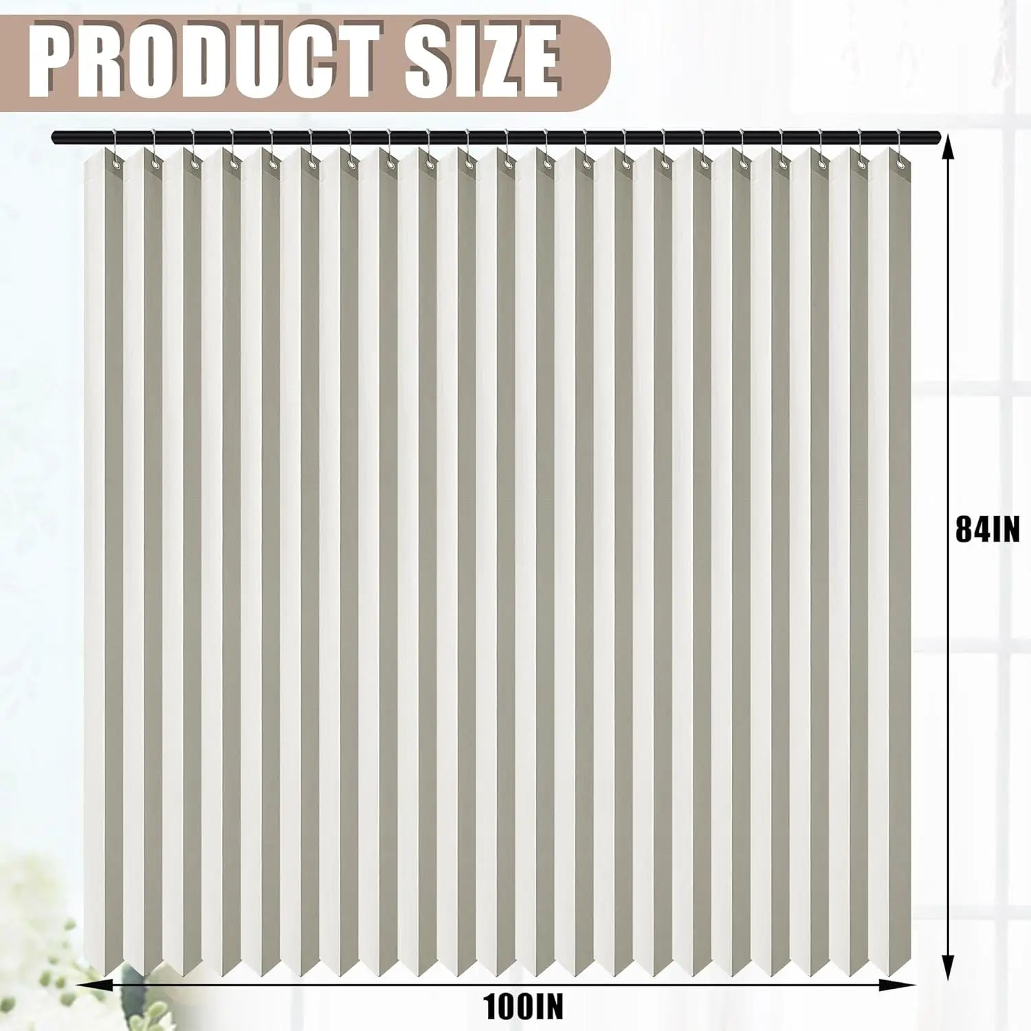 Extra Large Room Divider Curtain for Living Room,Pleated Folding Curtain,Lower Noise Privacy Curtain with Hook for Bedroom