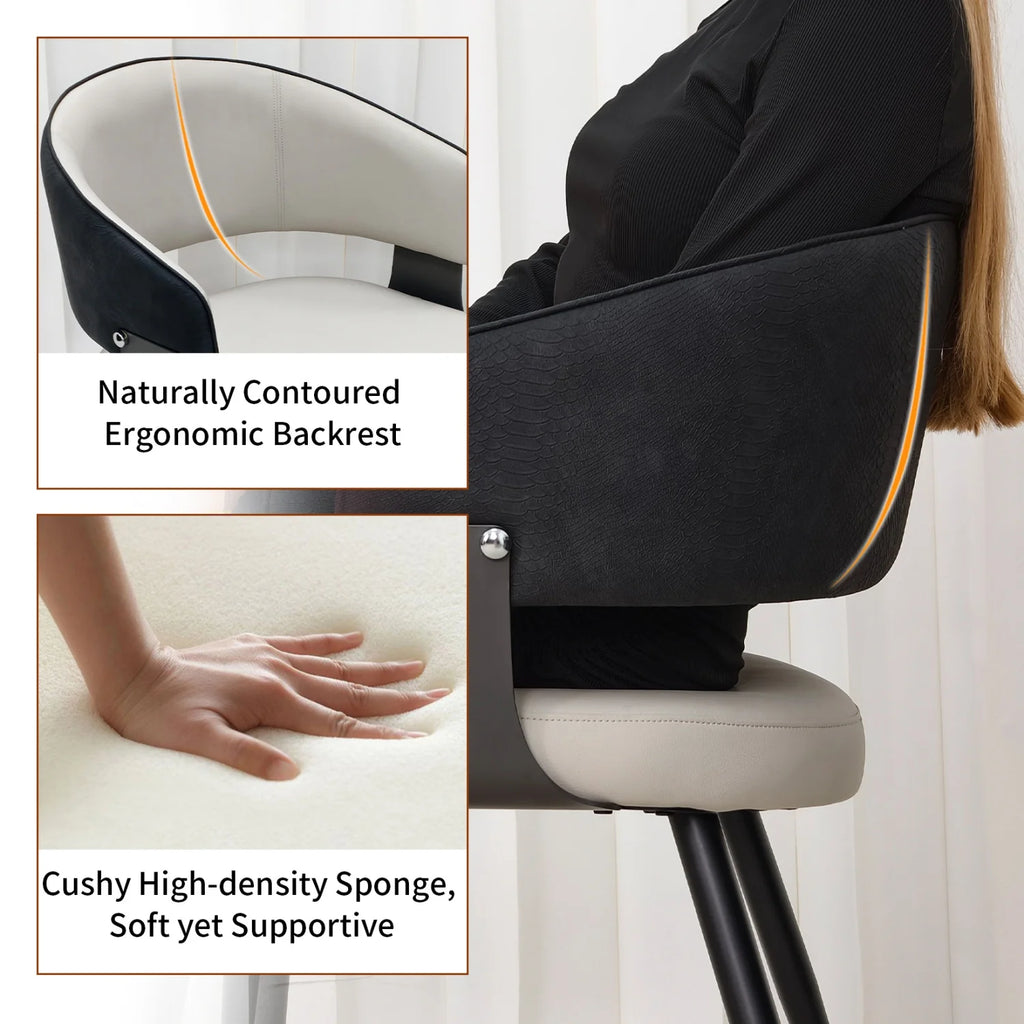1 Or 2PCS Dining Chairs Comfort Upholstered Padded Kitchen Dining Room Chairs for Restaurant Homes Wide Seat Excluding Tables