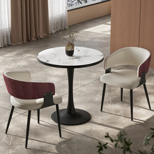 1 Or 2PCS Dining Chairs Comfort Upholstered Padded Kitchen Dining Room Chairs for Restaurant Homes Wide Seat Excluding Tables