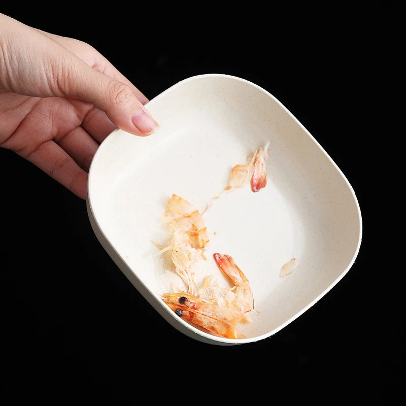 10pcs Plates Bases Set Square Lightweight Bone Spitting Plate Candy Fruit Cookie Cake Dinner Dishes Plates Kitchen Accessories