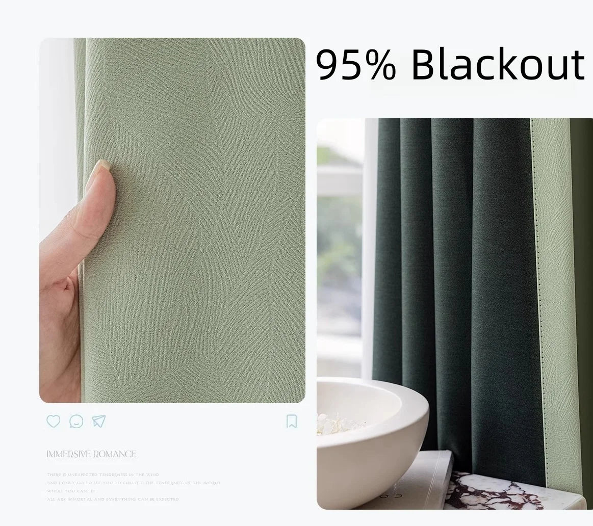 310cm Height Living Room Window Curtains 90-95% Blackout Bedroom Drapes Darkening Curtain Thermal Insulated Window Treatment
