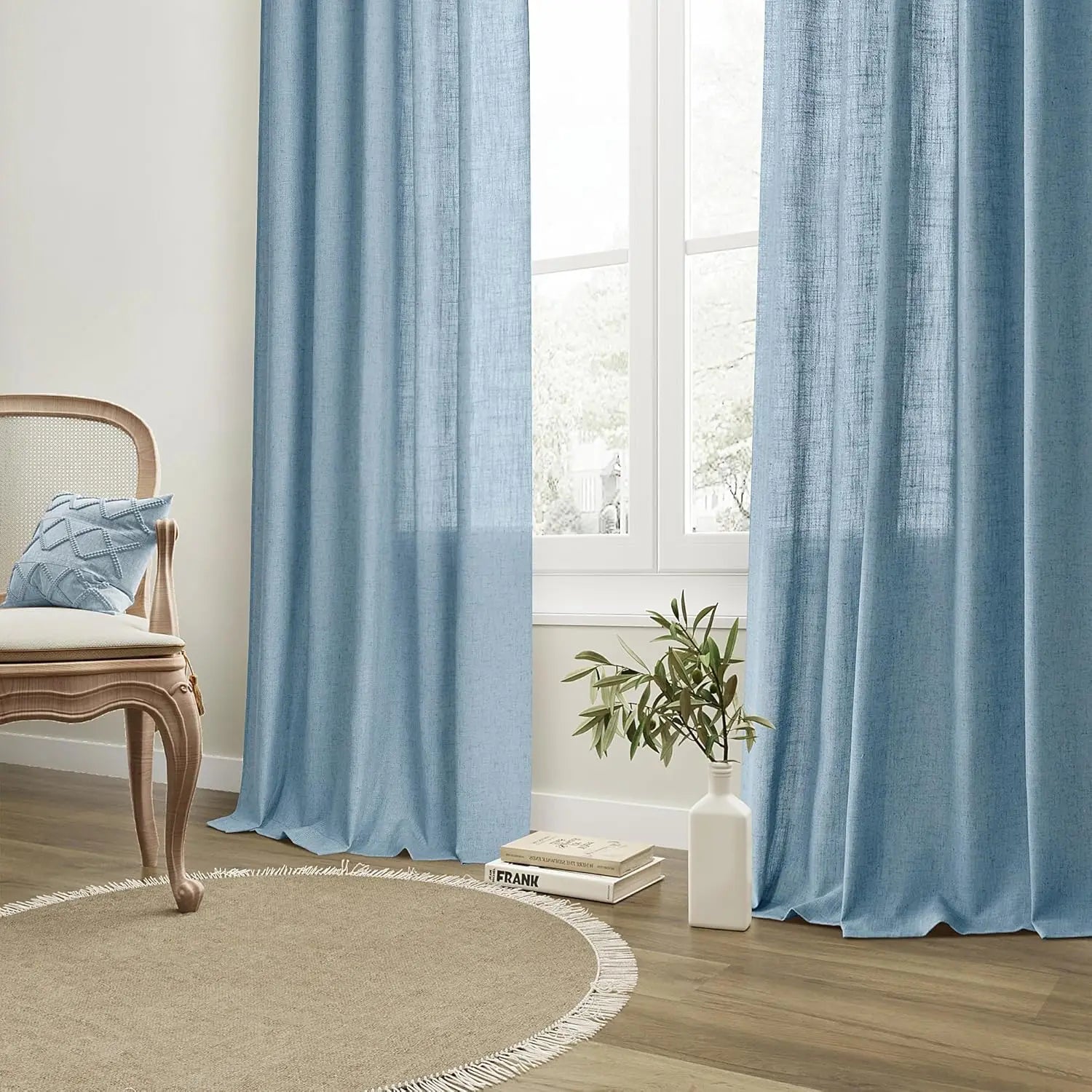 350cm Height Custom Made Sheer Curtain Faux Linen Tulle Living Room Window Curtains Bedroom Curtains Drapes