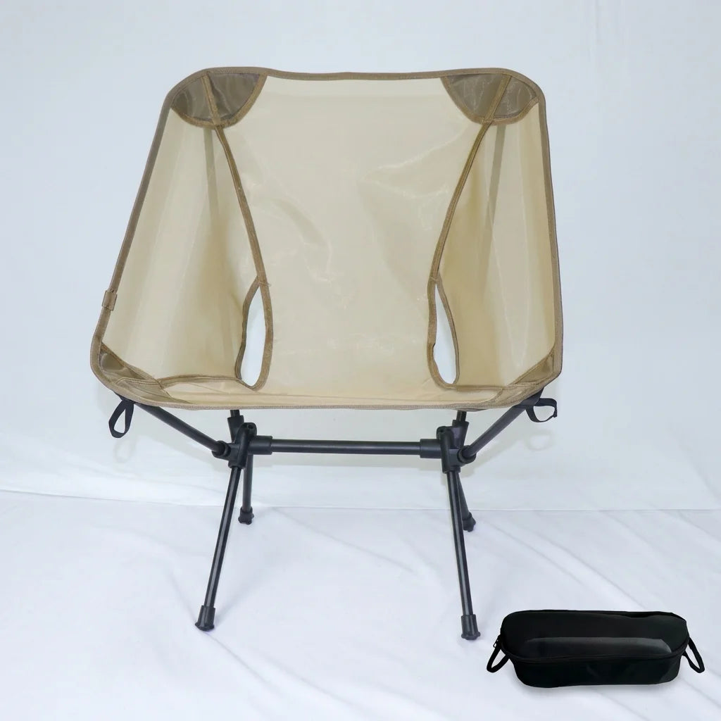 Portable Breathable Moon Chair for Outdoor Camping Fishing - Aluminum Alloy Mesh Anti-Sinking Lightweight Chair
