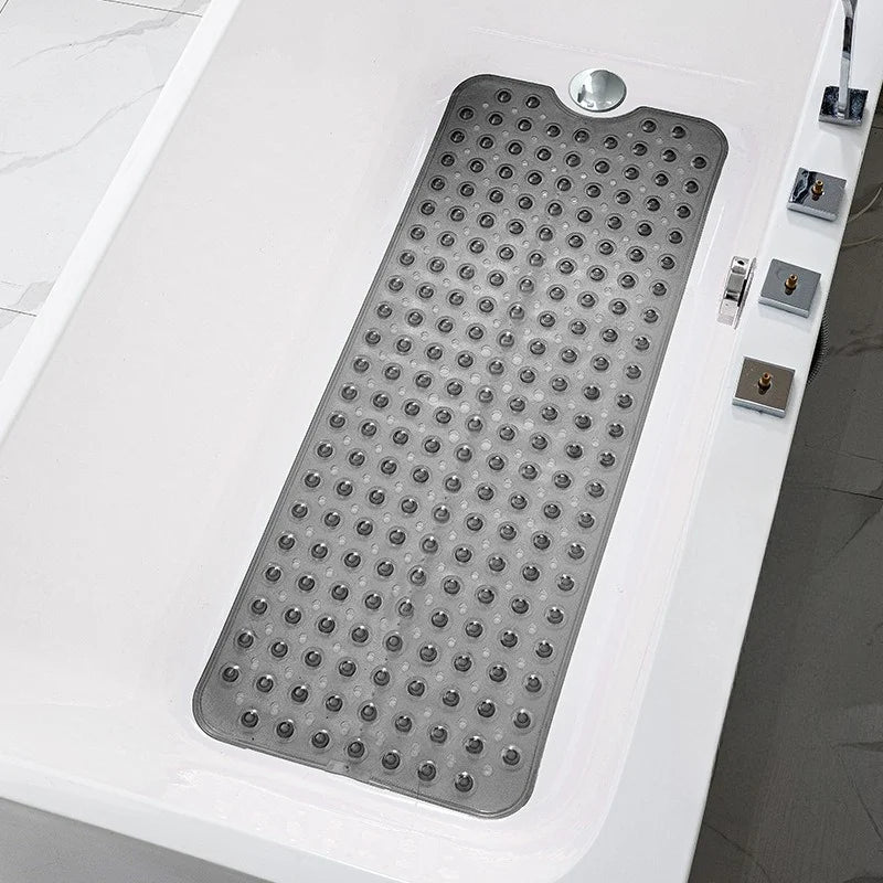 Non-Slip Bathtub Mat Shower Mat with Drain Holes and Suction Cups Machine Washable Household Bathroom Shower Carpet Bathroom