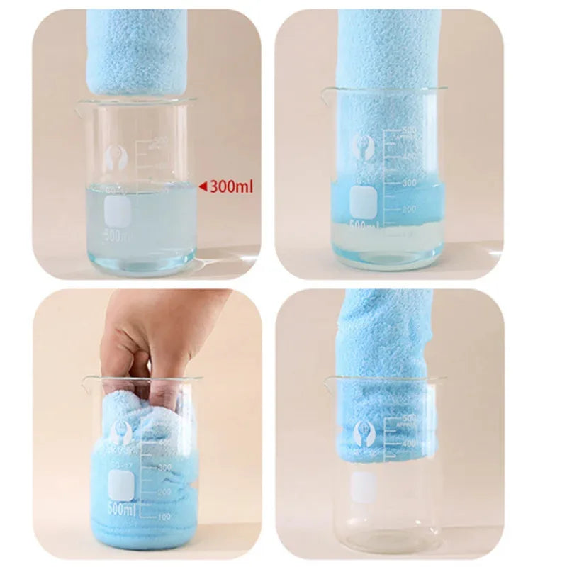 Adult quick-drying towel set, simple, absorbent, soft, for face and hands, 5-piece coral fleece towels.