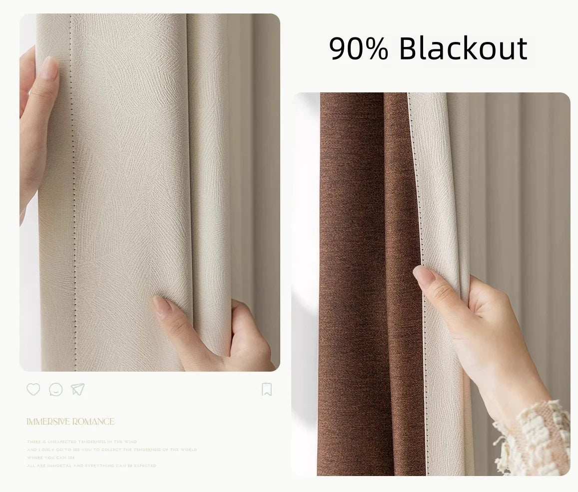 310cm Height Living Room Window Curtains 90-95% Blackout Bedroom Drapes Darkening Curtain Thermal Insulated Window Treatment