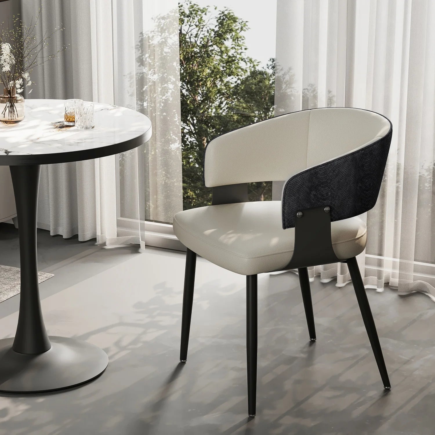 1 Or 2PCS Dining Chairs Comfort Upholstered Padded Kitchen Dining Room Chairs for Restaurant Homes Wide Seat Excluding Tables