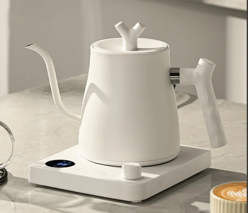 1000W Electric Gooseneck Kettle 1000ml 304 Stainless Steel Coffee Pot Intelligent Constant Temperature LED Display for CoffeeTea