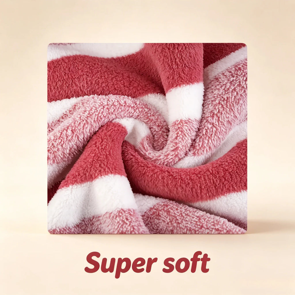 8-Piece Ultra Absorbent Towel Set, Lint-Free & Super Soft Two-Tone Striped Bath Towel Collection, Premium Microfiber Bathroom Towel Set Includes 2 Bath Towels, 2 Face Towels & 4 Hand Towels, Suitable for Bathroom, Spa & Hotel