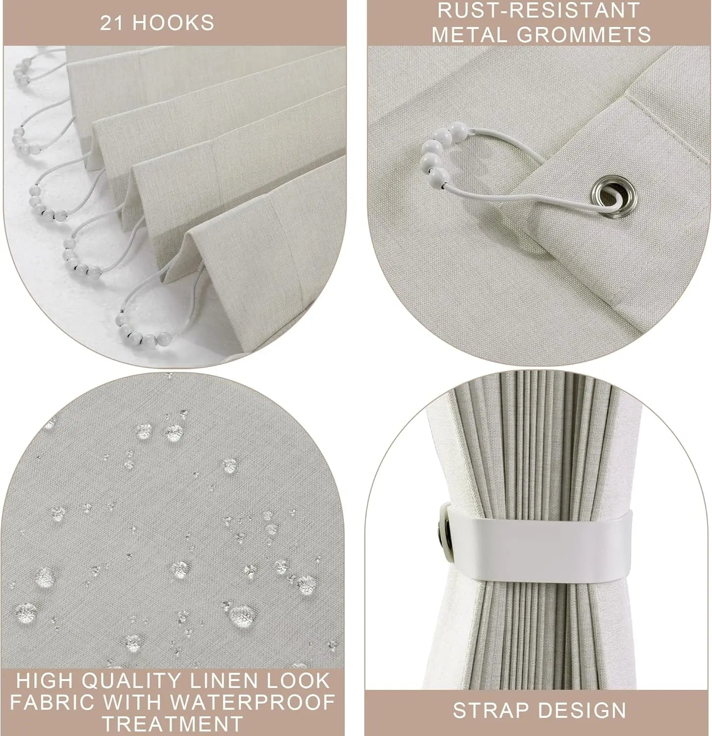 Extra Large Room Divider Curtain for Living Room,Pleated Folding Curtain,Lower Noise Privacy Curtain with Hook for Bedroom