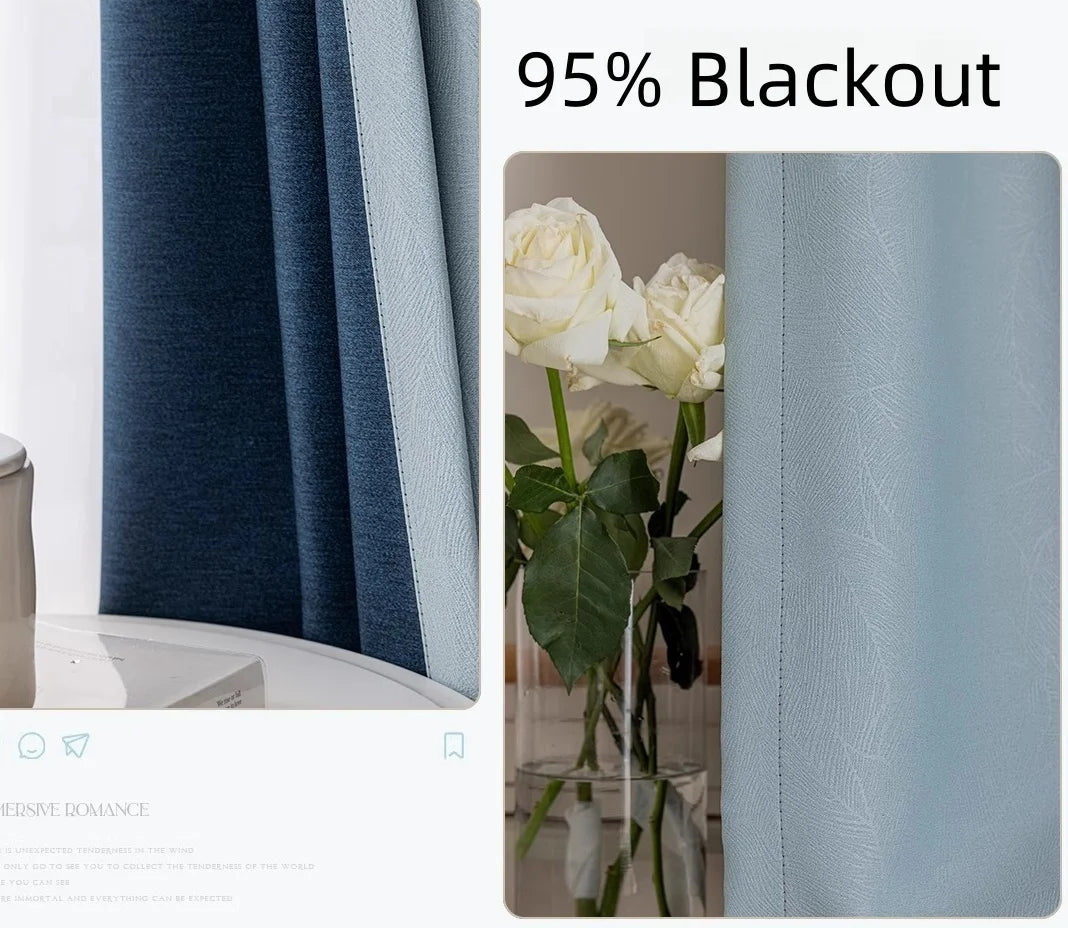 310cm Height Living Room Window Curtains 90-95% Blackout Bedroom Drapes Darkening Curtain Thermal Insulated Window Treatment