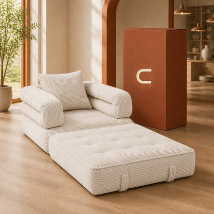 Foldable Cloud Sofa Bed — Off-white