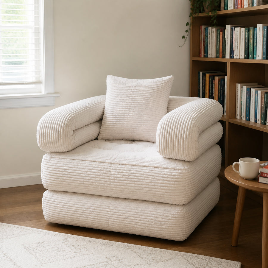 Foldable Cloud Sofa Bed customer review — sofa-review-02