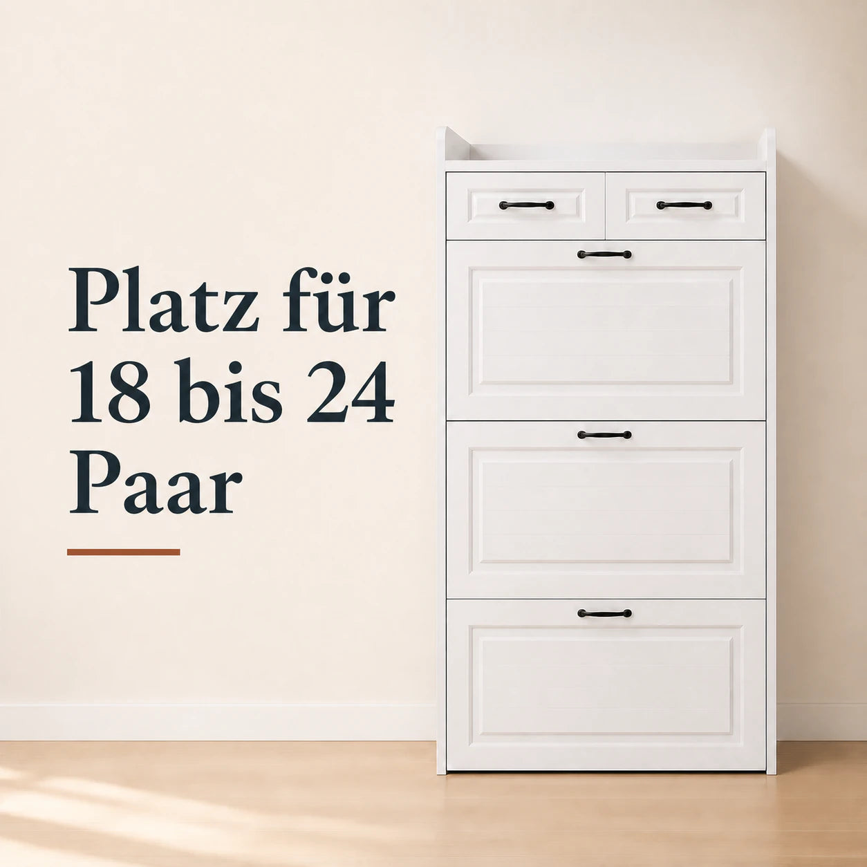 Slim Shoe Storage Cabinet capacity — DE