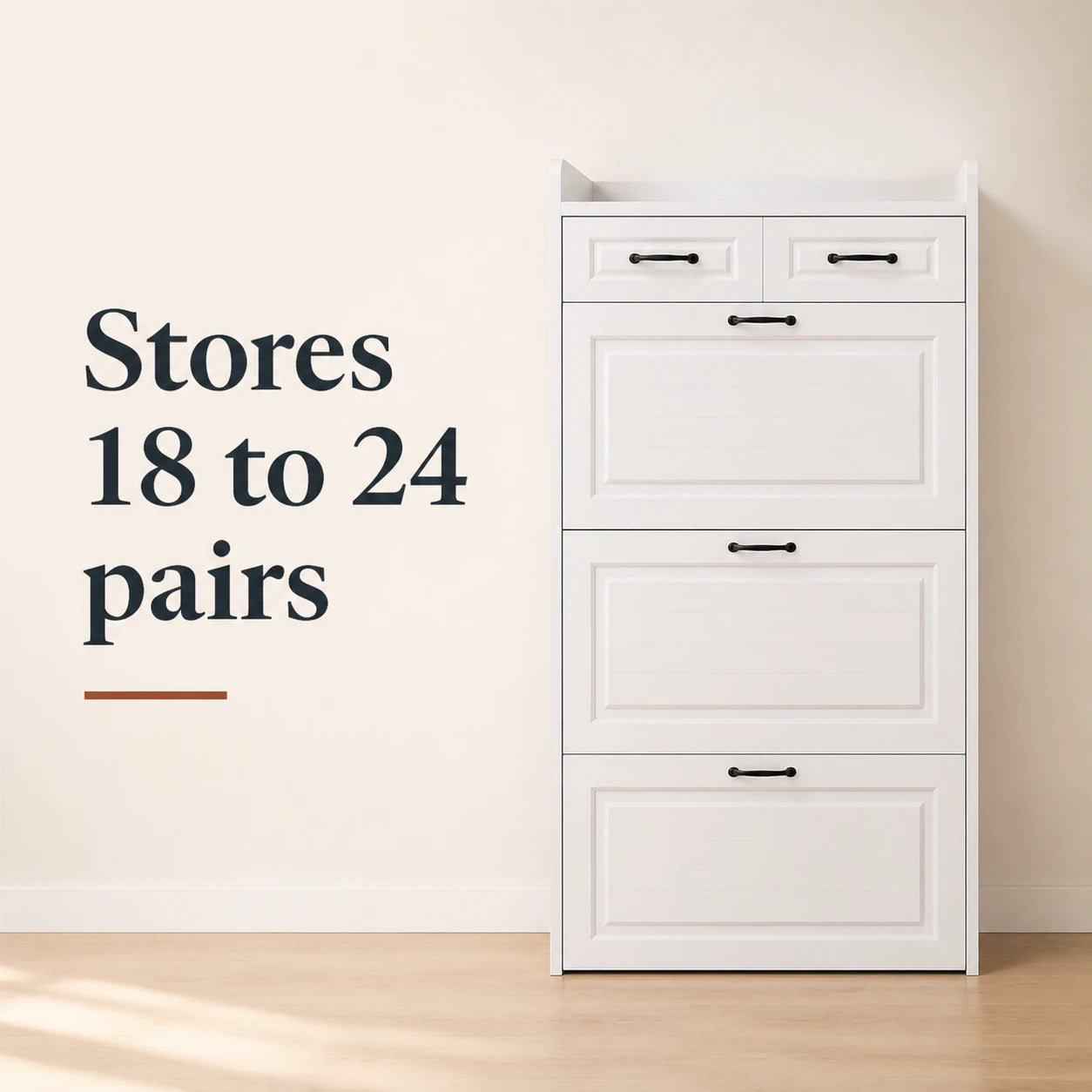 Slim Shoe Storage Cabinet — Capacity