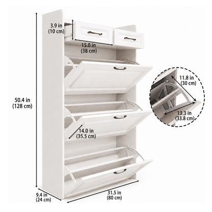 Slim Shoe Storage Cabinet — Dimensions