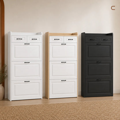 Slim Shoe Storage Cabinet — Three finishes